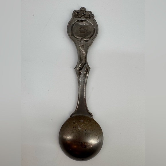 Vintage 7” Spoon Pewter? mark says Rein 95% Zinn Flatwear Silverware Fork Knife - Picture 4 of 6